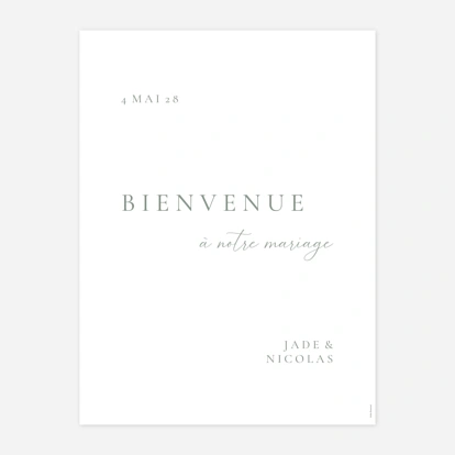 Affiche bienvenue mariage Union d’Amour