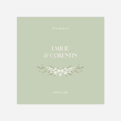 Faire-part mariage Union fleurie
