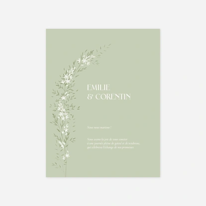 Faire-part mariage Union fleurie