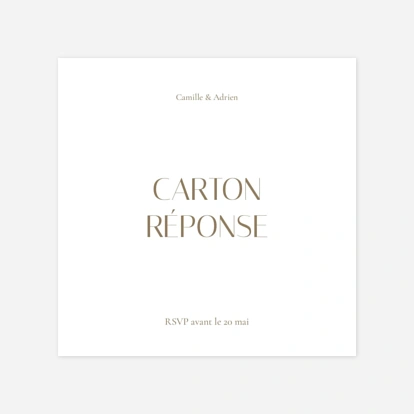 Carton réponse Unis
