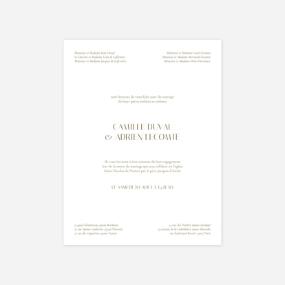 Faire-part mariage Unis