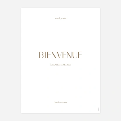 Affiche bienvenue mariage Unis
